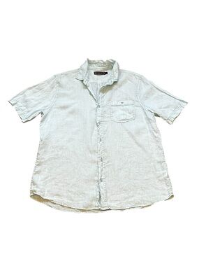 Patrick James Mens 100% Linen Button Up Shirt Summer Travel Breathable